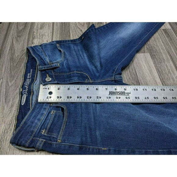 Old Navy Womens Blue The Rockstar Mid Rise Slim Fit Cropped Jeans Size 0 Regular - Picture 9 of 11